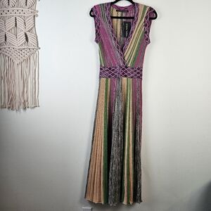 Colorful Striped Midi Dress